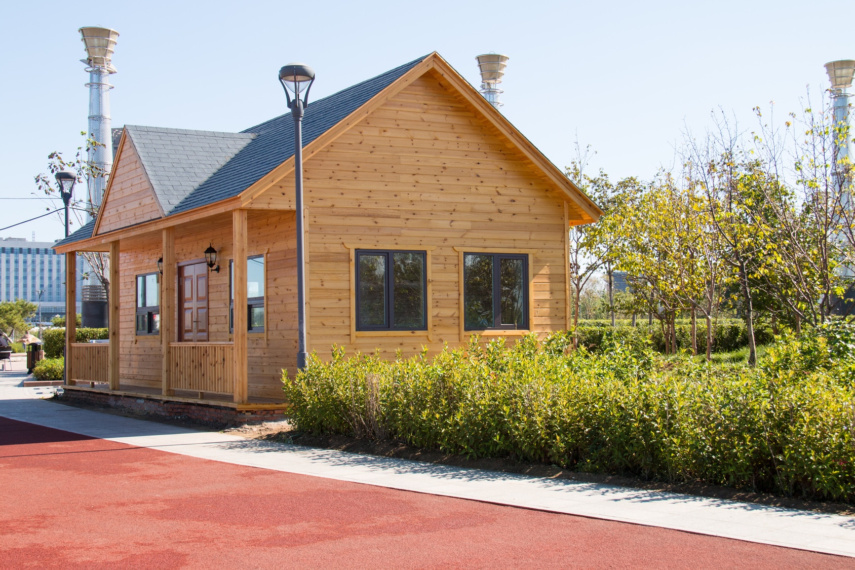 construction d'un chalet en bois