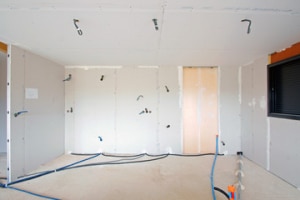 Construction d'un mur intérieur