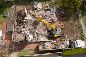 démolition d'une maison