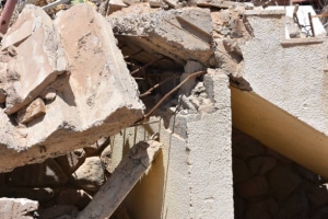 Démolition d’un escalier en béton