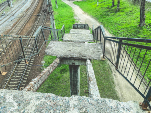 Démolition d’un escalier en béton