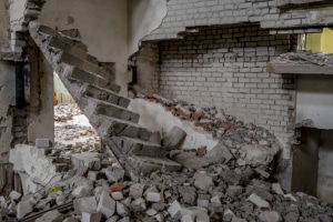 Démolition d’un escalier en béton