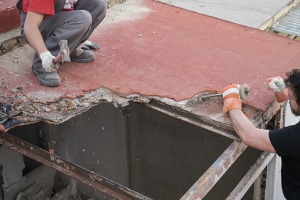 Démolition de plafond en lattis 