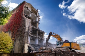 Démolition d'un bâtiment 