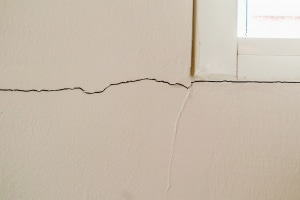 fissure dans un mur