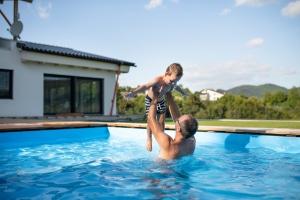 installation d'une petite piscine