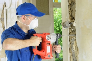 Casser le mur pour baie vitrée